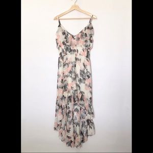 High Low Maxi Floral Print Dress SZ L